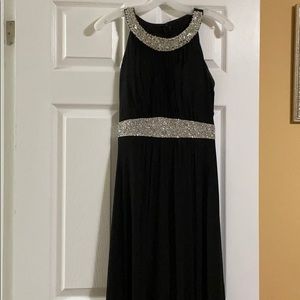 Long beautiful black dress, with beads